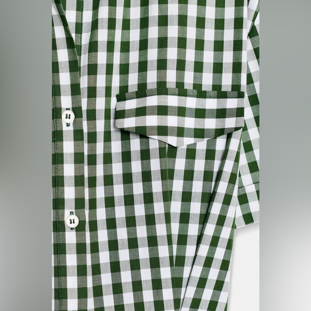 ZARA GINGHAM CHECK SHIRT DRESS ZW COLLECTION - Picture 7 of 9